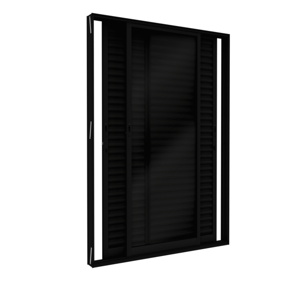 Porta Balcão de Alumínio com 3 Folhas móveis e Fechos Embutidos 215X160 - Lucasa Ideale