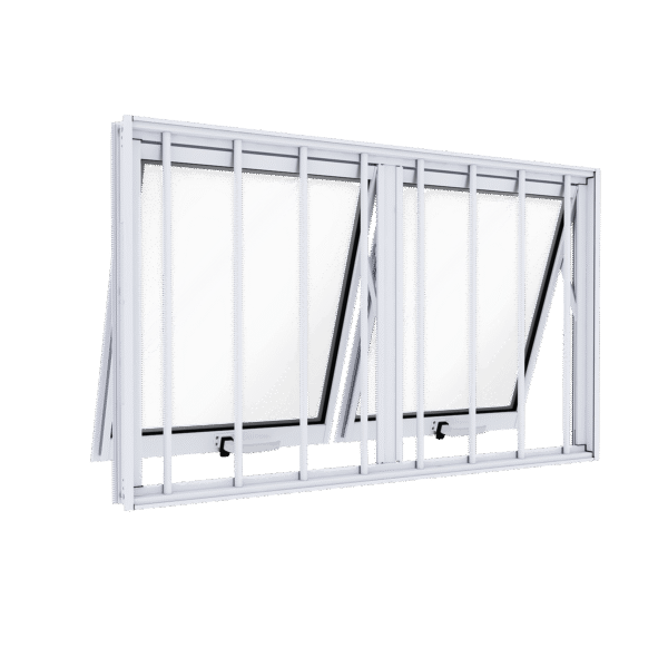 Janela Maximo ar Duplo Horizontal de Alumínio com Grade 60x100 - Lucasa Ideale