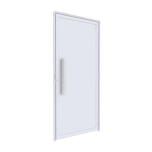 Porta de Alumínio Lambri com Puxador de 60cm em Alumínio - Lucasa Ideale