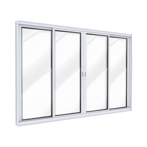 Janela de Alumínio de Correr Central 4 Folhas - Lucasa Ideale