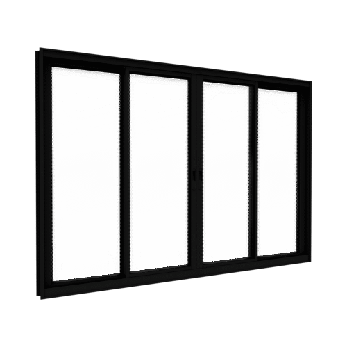 Janela de Alumínio de Correr Central 4 Folhas - Lucasa Ideale