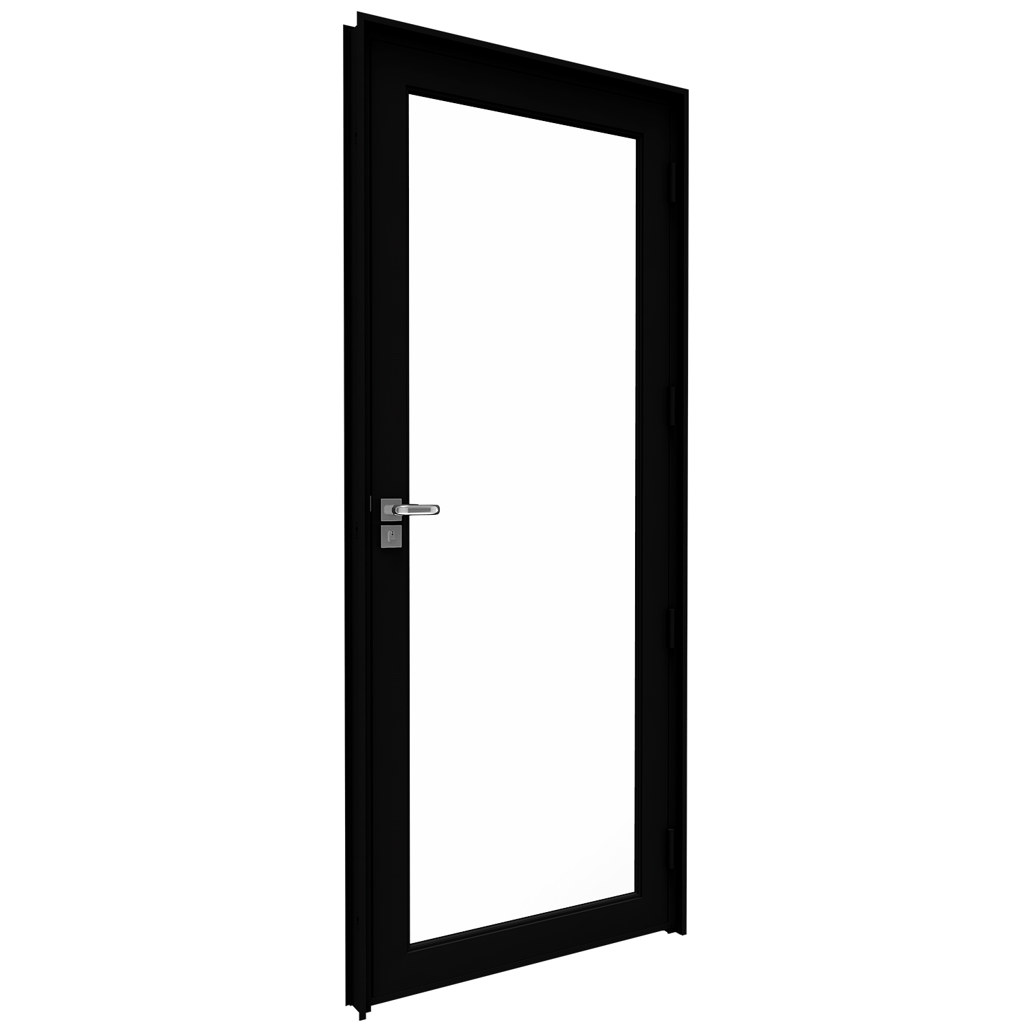 Porta de Alumínio de Giro com Vidro Temperado - Lucasa Eccellente - Imagem 2